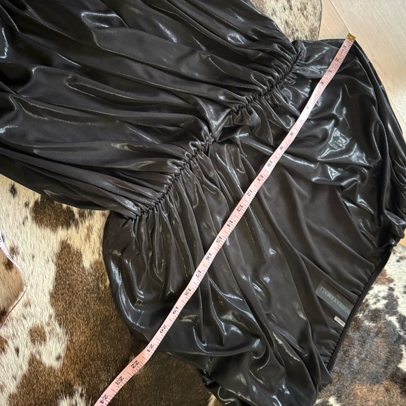 NORMA KAMALI Black‎ Athena Sheen Gown Maxi Dress Size Slit Size Medium - Picture 9 of 10